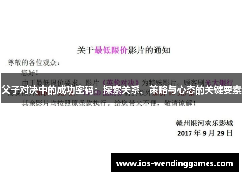 父子对决中的成功密码：探索关系、策略与心态的关键要素