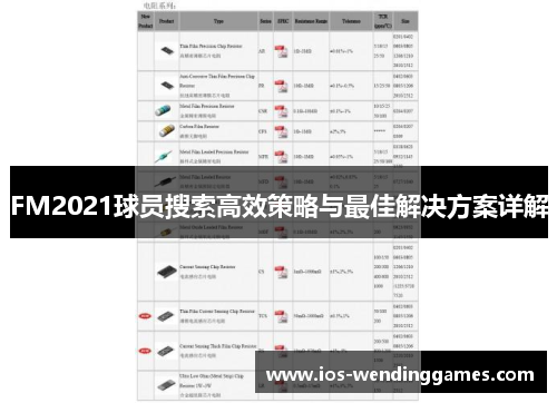 FM2021球员搜索高效策略与最佳解决方案详解