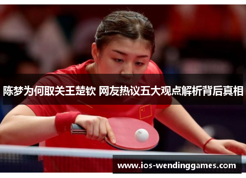 陈梦为何取关王楚钦 网友热议五大观点解析背后真相